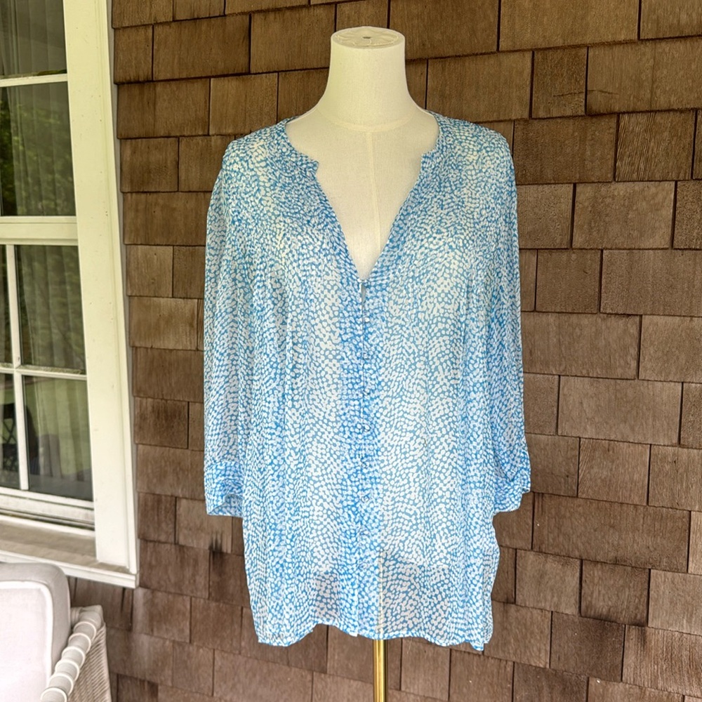 Joie Light Blue Silk Blouse